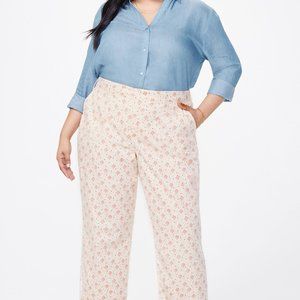 NYDJ Marilyn Straight Leg Ankle Chino Pants in Diamond Tapestry Chili Pepper